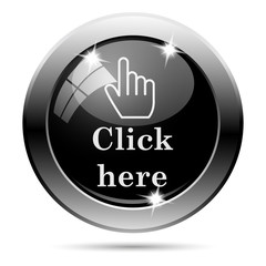 Metallic black glossy icon