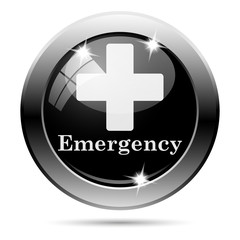 Metallic black glossy icon