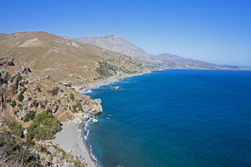 Fototapeta na wymiar Preveli bay, Crete