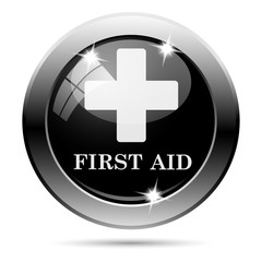 Metallic black glossy icon