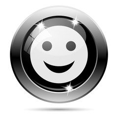 Metallic black glossy icon