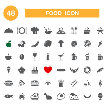 Food icon - set.