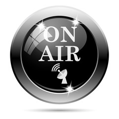 Metallic black glossy icon