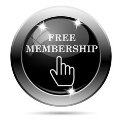 Metallic black glossy icon