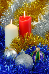 Christmas Baubles and Candles