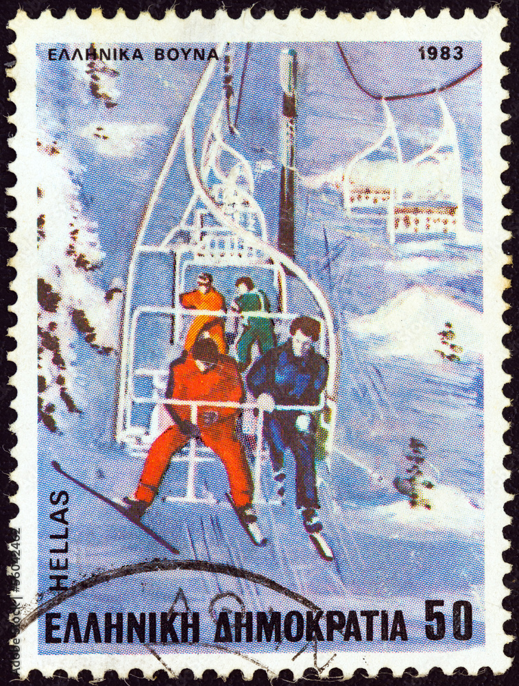 Sticker ski lift (greece 1983)