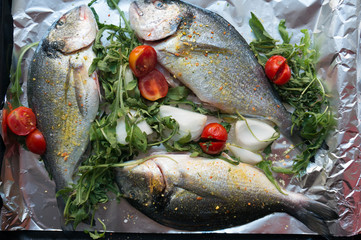 preparing fish for cooking