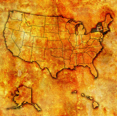 Obraz premium new york on map of usa