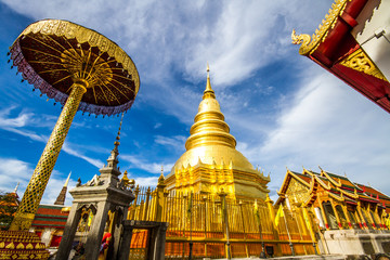 Wat PhraDhartHaribhunchai  lumphun province Thailand