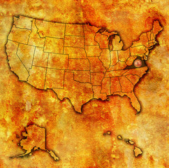 Obraz premium virginia on map of usa