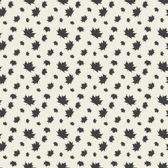 Autumn seamless pattern with maple leaves.