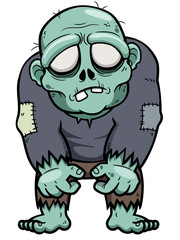 Vector illustration of Cartoon zombie