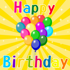 Vector illustration of a Happy Birthday card