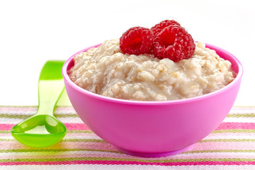 Bowl of oats porridge
