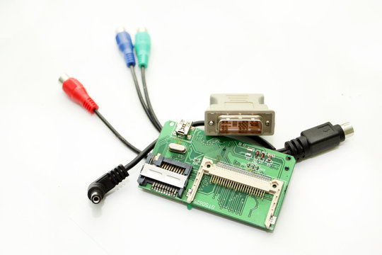Different cords and adapters with a chip