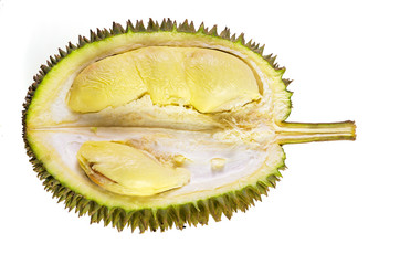 Fototapeta premium Durian fruit basket on a white background