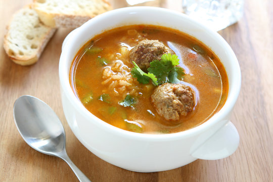 Spicy Meatball Soup