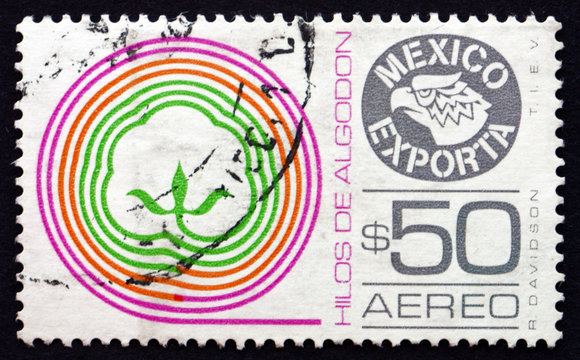 Postage stamp Mexico 1982 Cotton Thread, Mexican Export