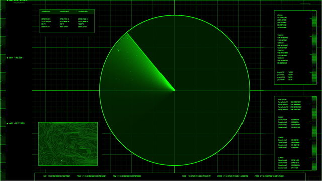 loop able green radar screen