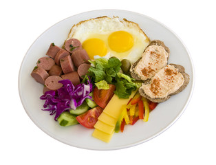 Breakfast in a plate