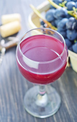 homemade wine in glass