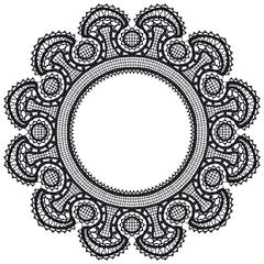 Round openwork lace border.