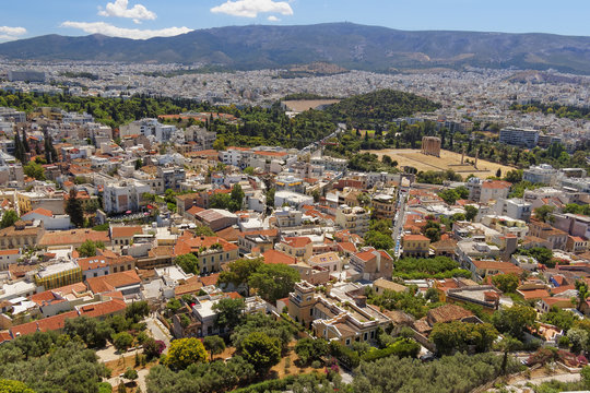 Athens cityscape, north view from Acropolis