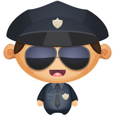 Policeman in Sunglasses