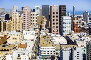 Foto op Plexiglas view from the rooftop to the city of San Francisco © travelview