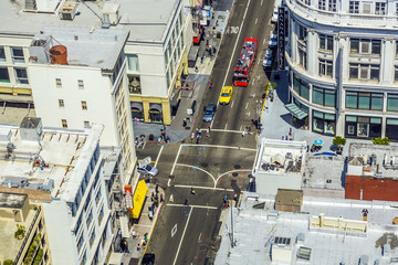 view from the rooftop to the city of San Francisco