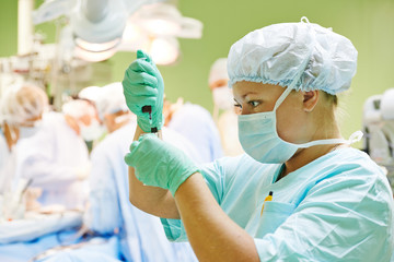 surgery nurse at operation