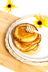 Pancakes with honey