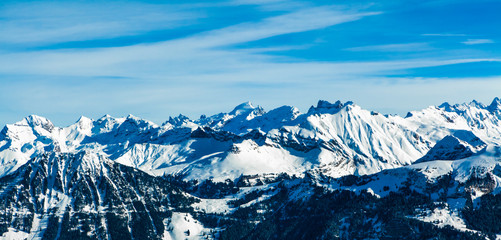 Alps mountain landscape.  Winter landscape