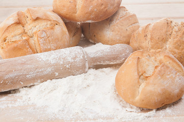 Variety of fresh bread