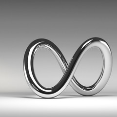 3D chrome abstract infinity sign © tigger11th