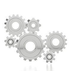Steel gear wheels - tools and settings icon