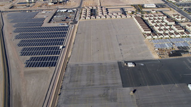 Aerial view of Solar Power station Las Vegas, USA