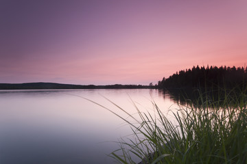 Beautiful summer lake view, dalarna