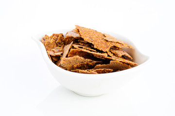 Cornflakes whole grain in bowl