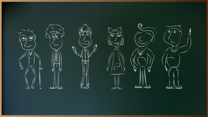 Caricature People in Vector