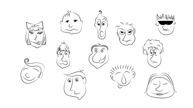 Caricature People in Vector