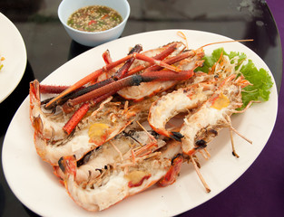 grilled prawns