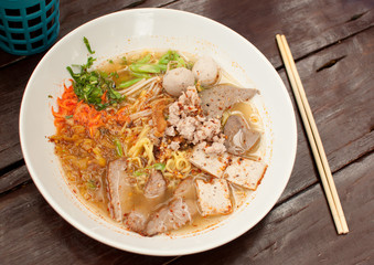 pork noodles soup