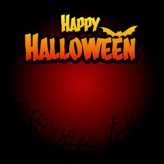 Halloween template background, Vector illustration.