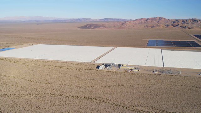 Aerial view Photovoltaic Solar units, USA