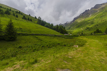 Fototapeta na wymiar View of the Alps in Italy in summer
