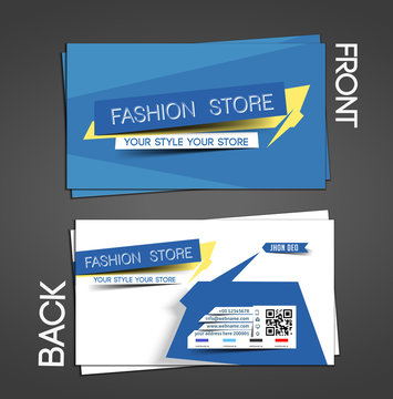 Vector Fashion Store Business Card Set