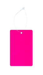 Blank pink clothing label