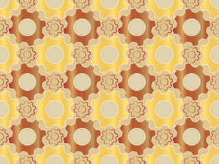 seamless pattern made of gears