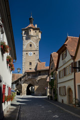 Fototapeta na wymiar Ancient Gate in Rothenburg ob der Tauber